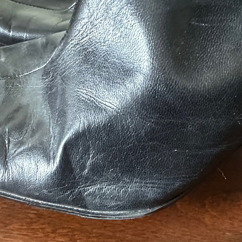 Nine West Black Pointed Toe Leather Ankle Booties with Side Zipper US8.5 - Picture 5 of 16